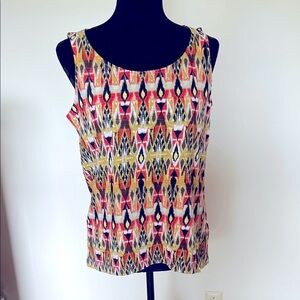 J Jill Multicolor Geometric Print Women's Top Size S NWOT